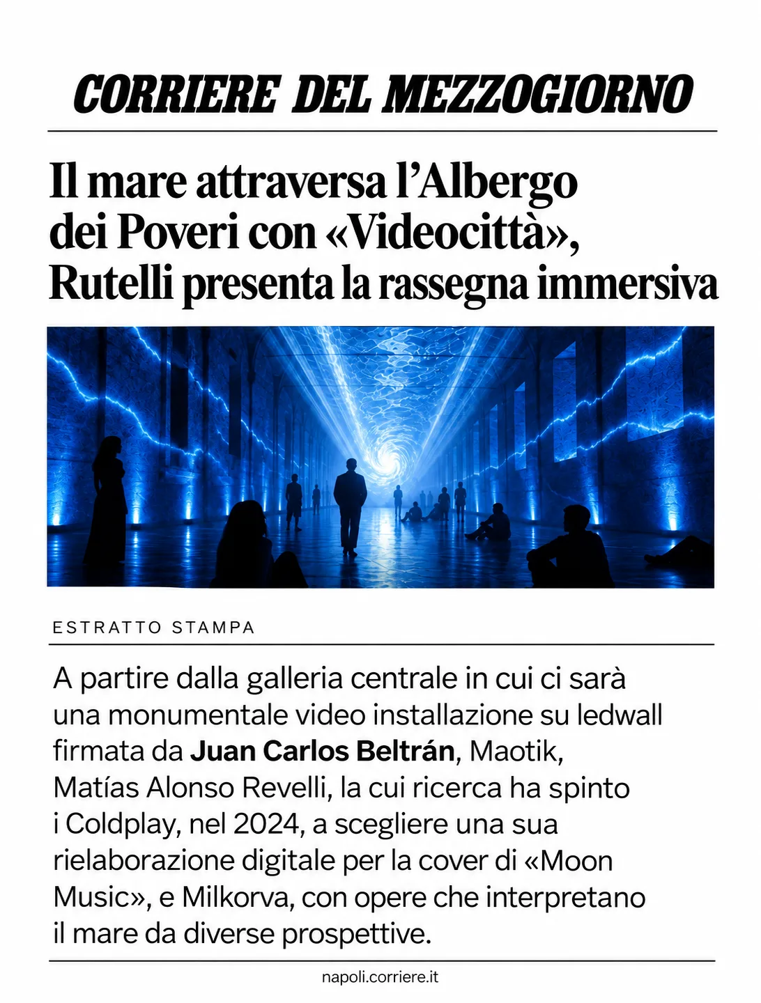 Corriere del Mezzogiorno — Videocittà Napoli press clipping